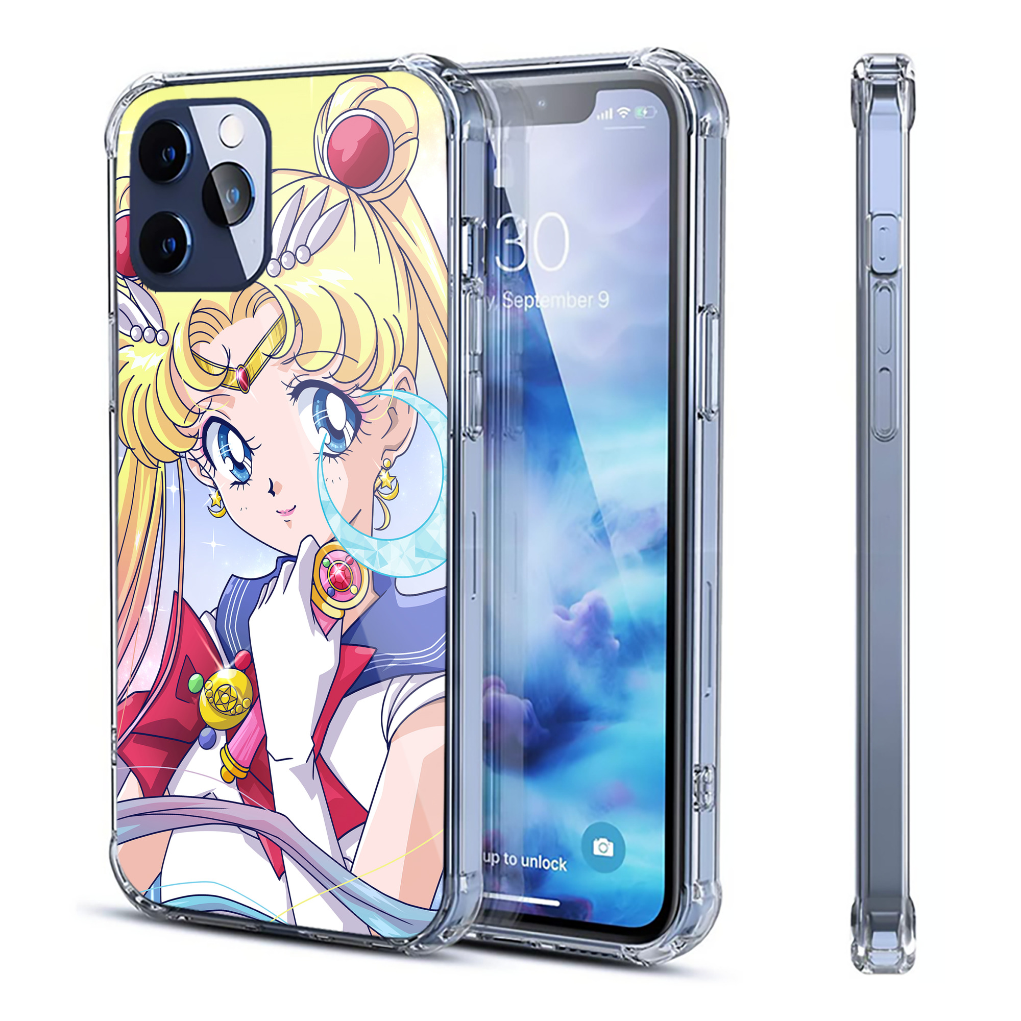 （画像用） 美少女戦士セーラームーン Sailor Moon 【iPhone 12シリーズ対応】透明スマホケース（クリアソフトケース）